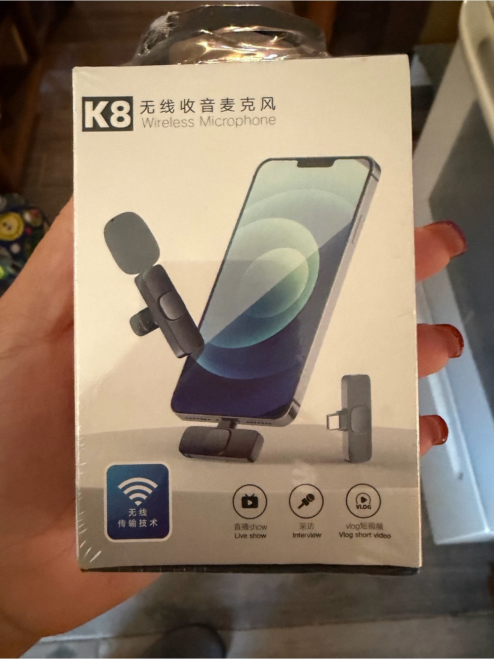 Wireless Microphone Clip-On Lavalier - Black